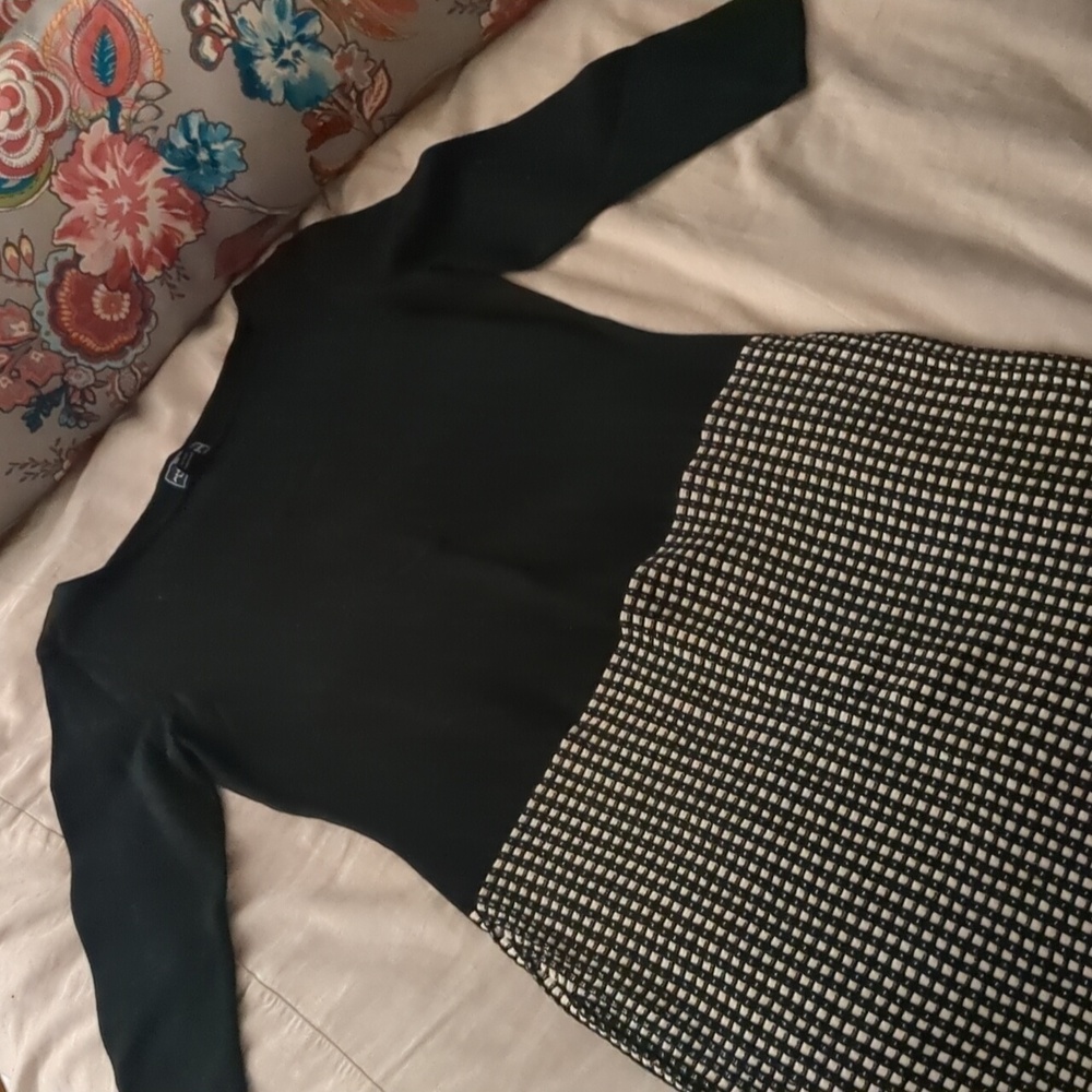 Black and White sweater dress
